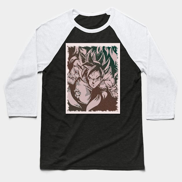 Son Goku warrior z Baseball T-Shirt by Estef Mos Art